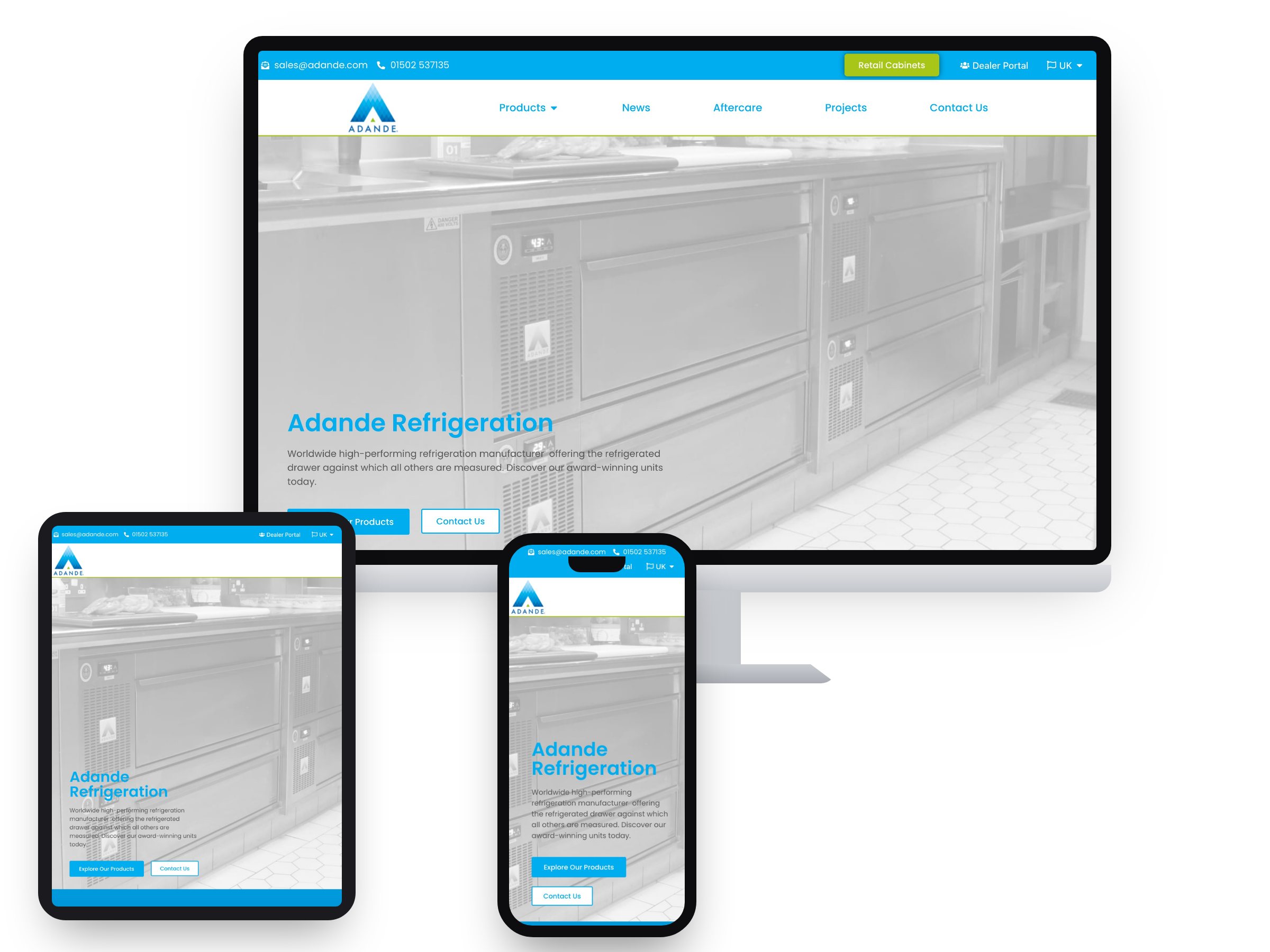 Adande Refrigeration Ltd — Web Design by Xpose