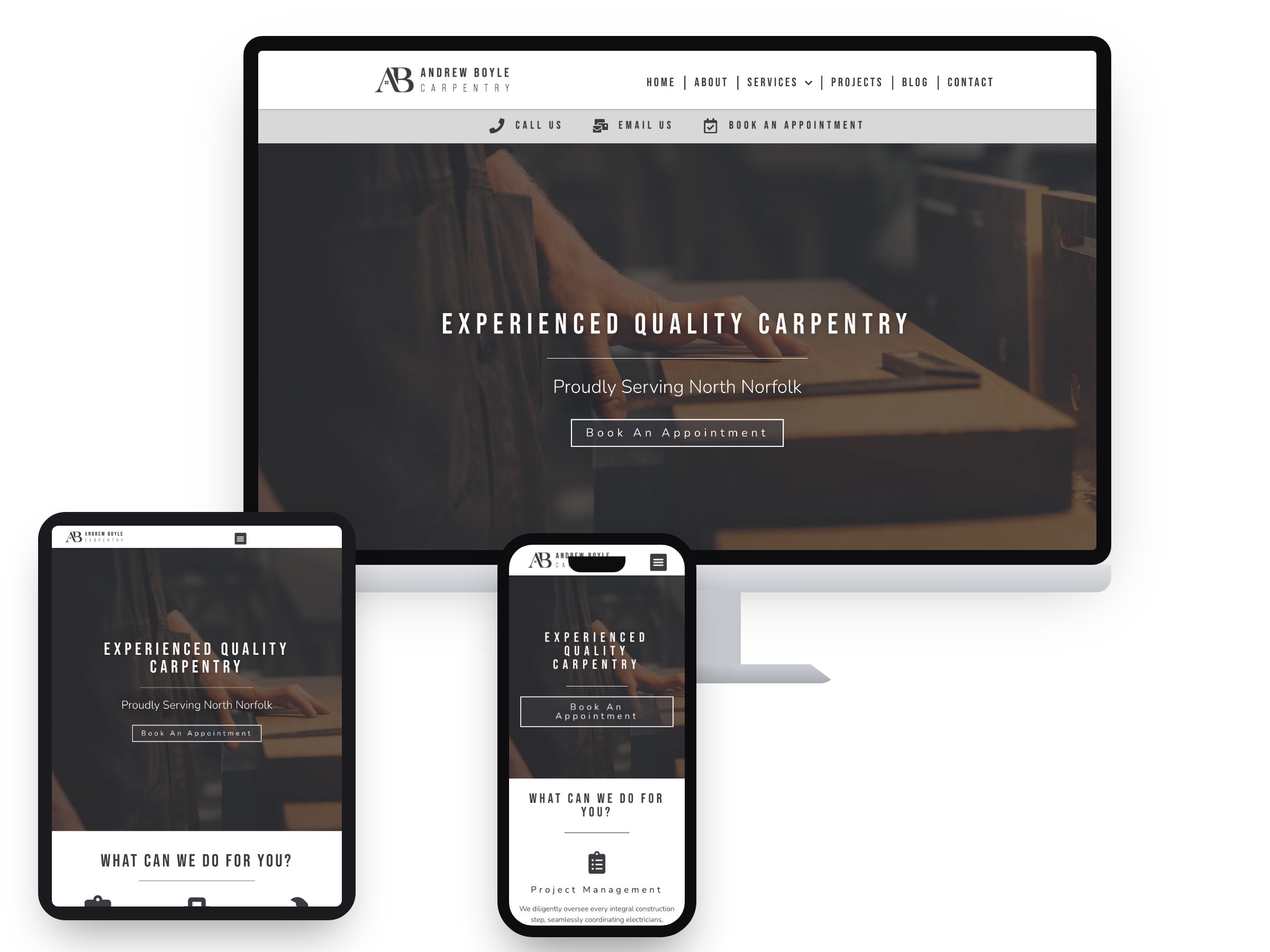 Andrew Boyle Carpentry — Web Design by Xpose