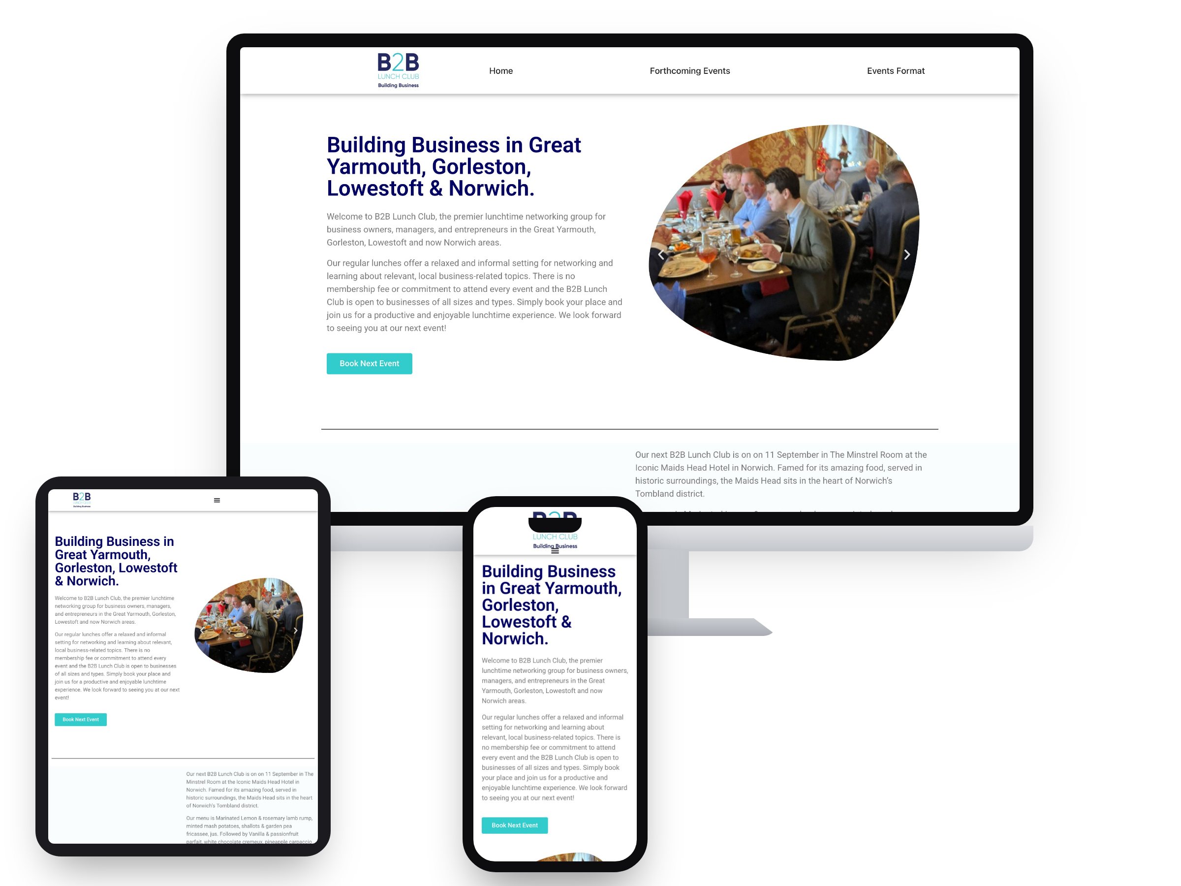 B2B Lunch Club — Web Design by Xpose