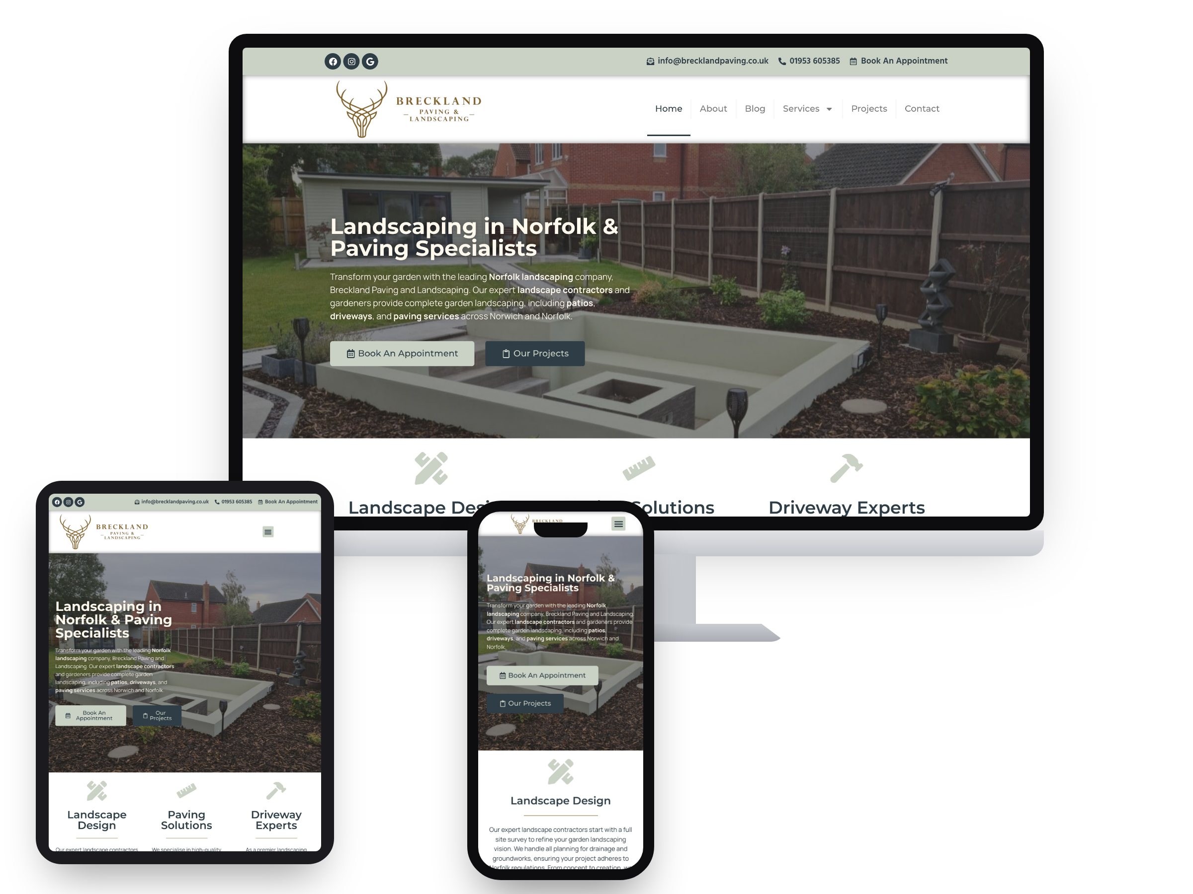 Breckland Paving and Landscaping — Web Design by Xpose