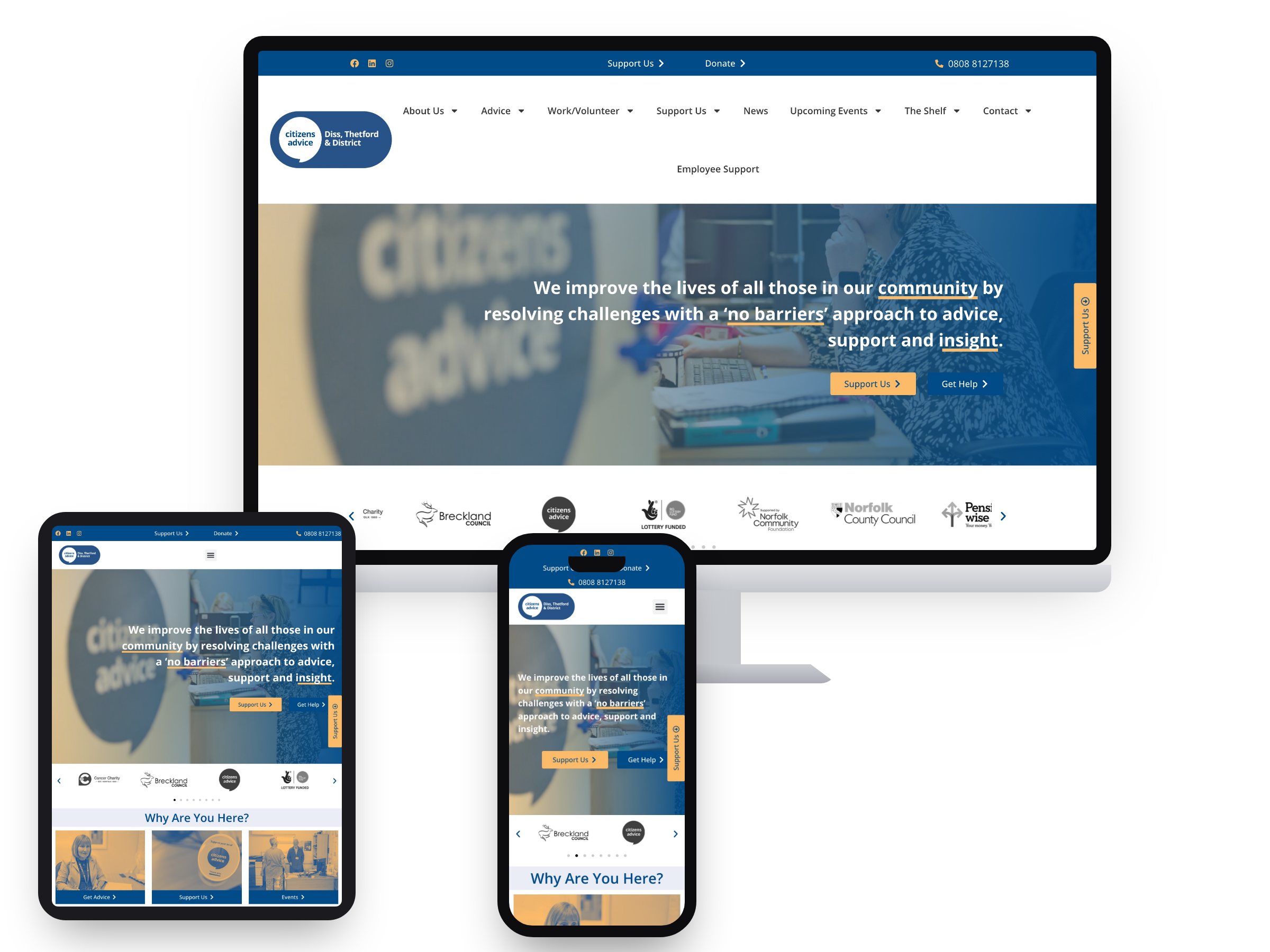 Citizens Advice Diss & Thetford — Web Design project by Xpose