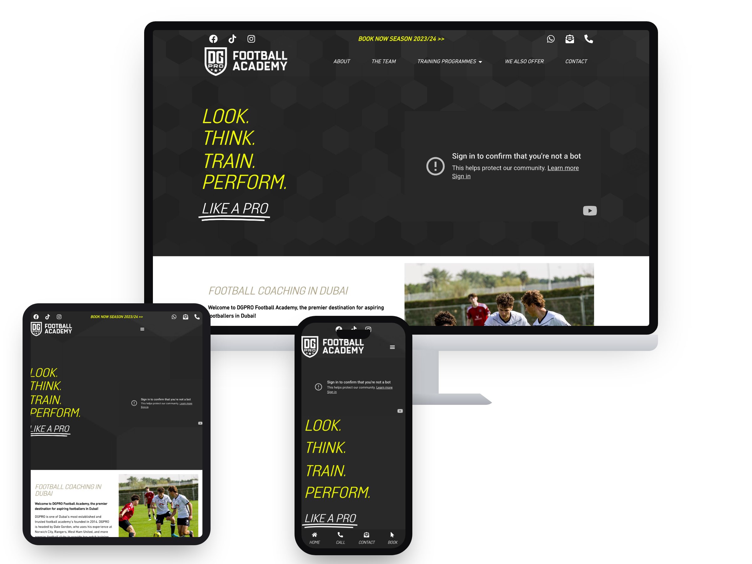 DG Pro Football Academy (DG PRO FC) — Web Design by Xpose