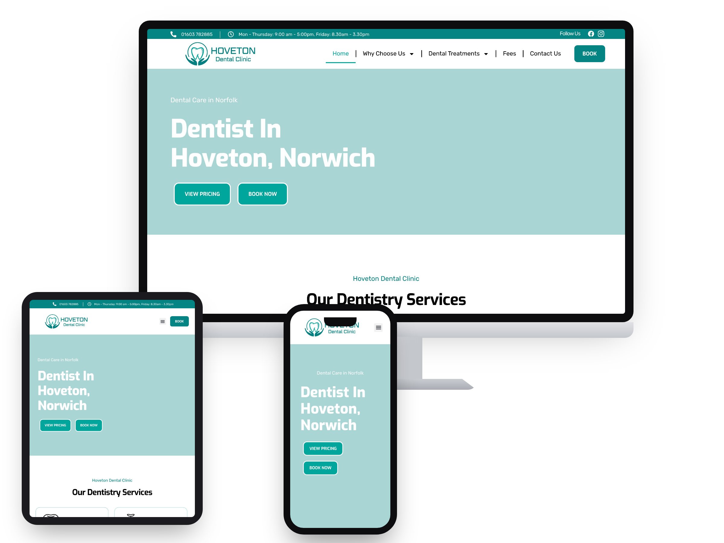 Hoveton Dental Clinic — Web Design by Xpose