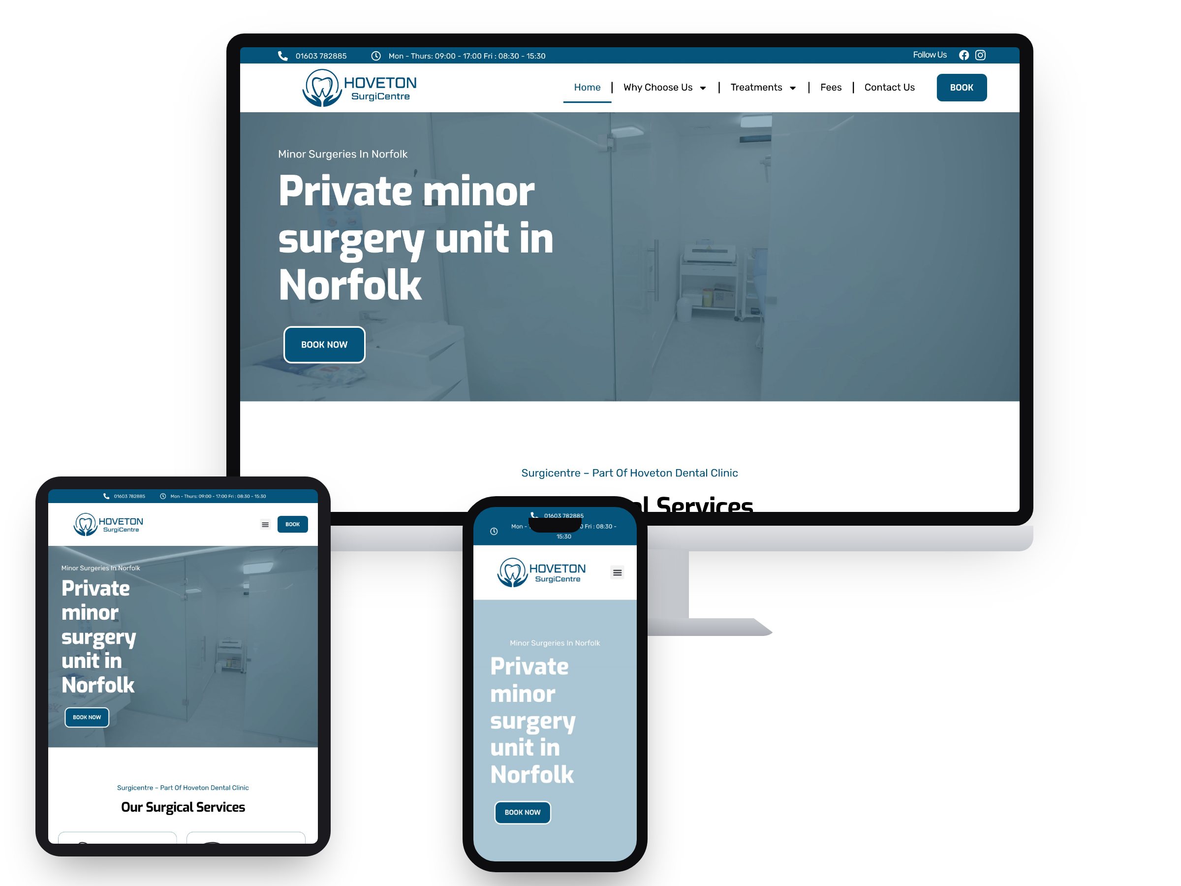 Hoveton Surgicentre — Web Design by Xpose