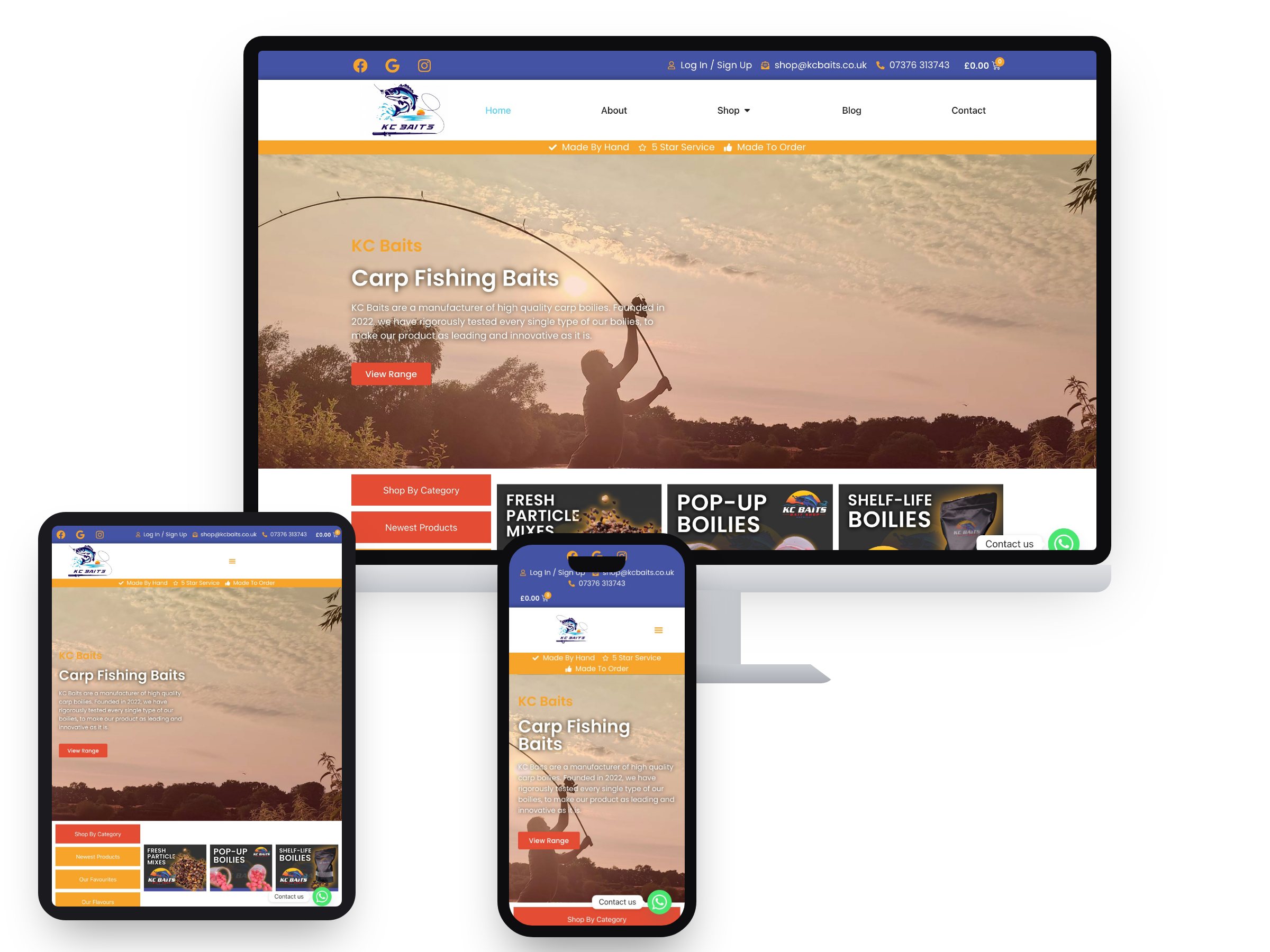 KC Baits — eCommerce project by Xpose