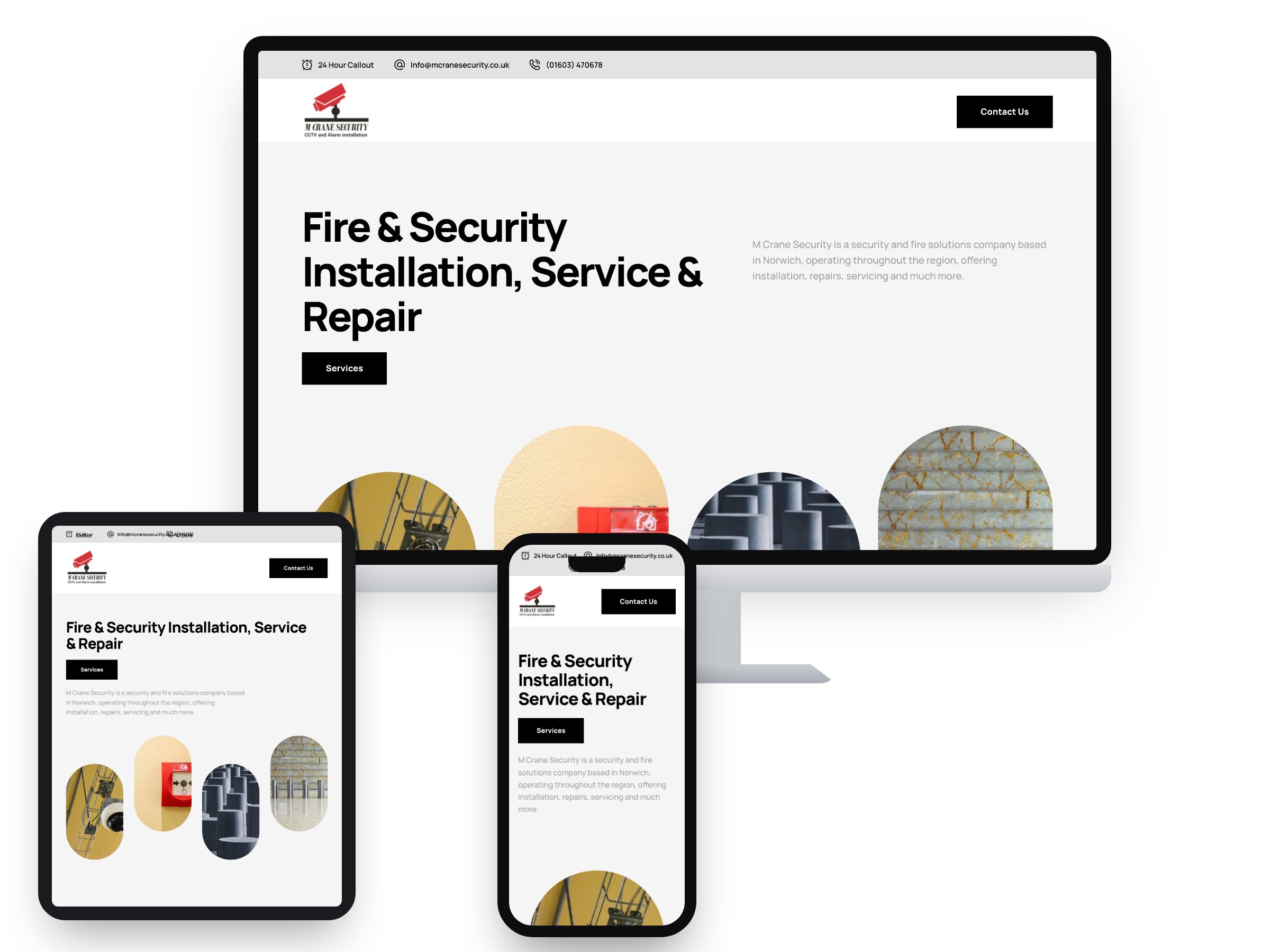 M Crane Security — Web Design by Xpose