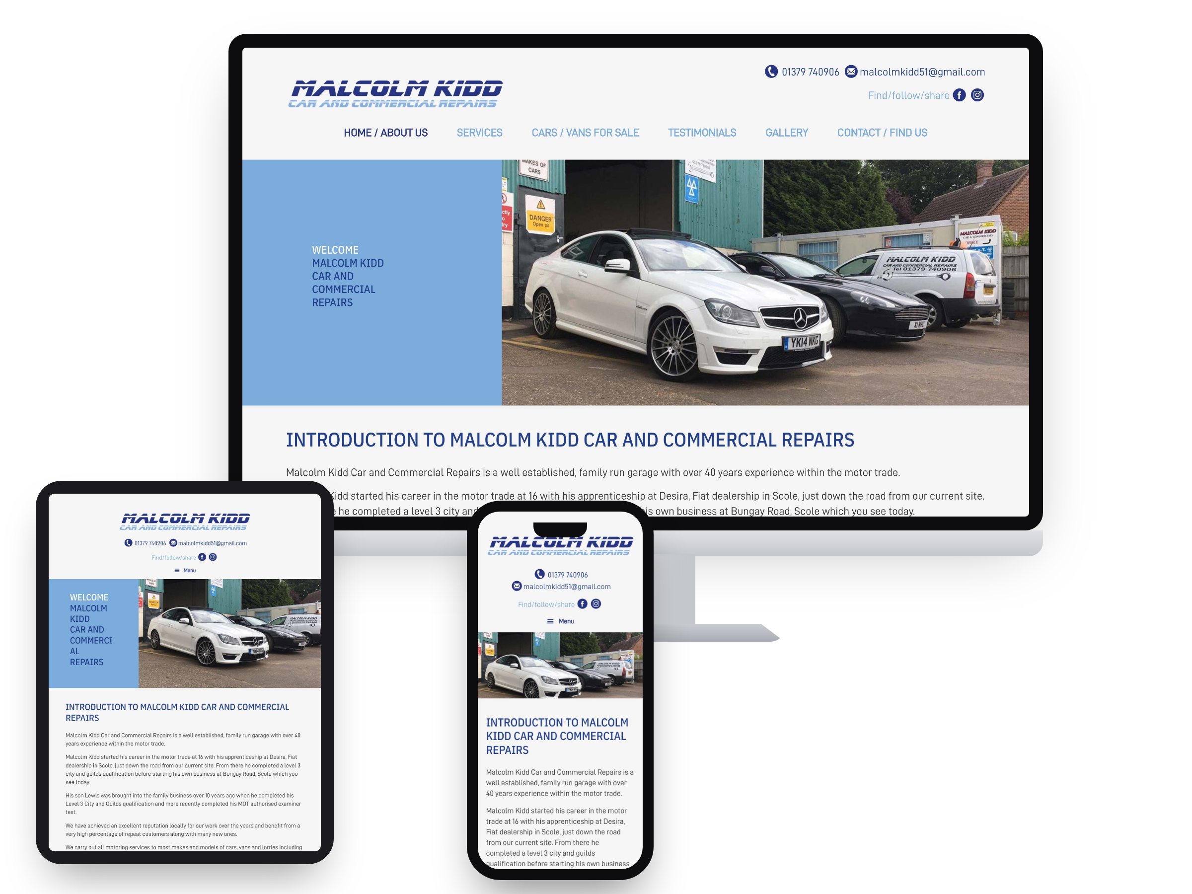 Malcolm Kidd Car and Commercial Repairs — Web Design by Xpose