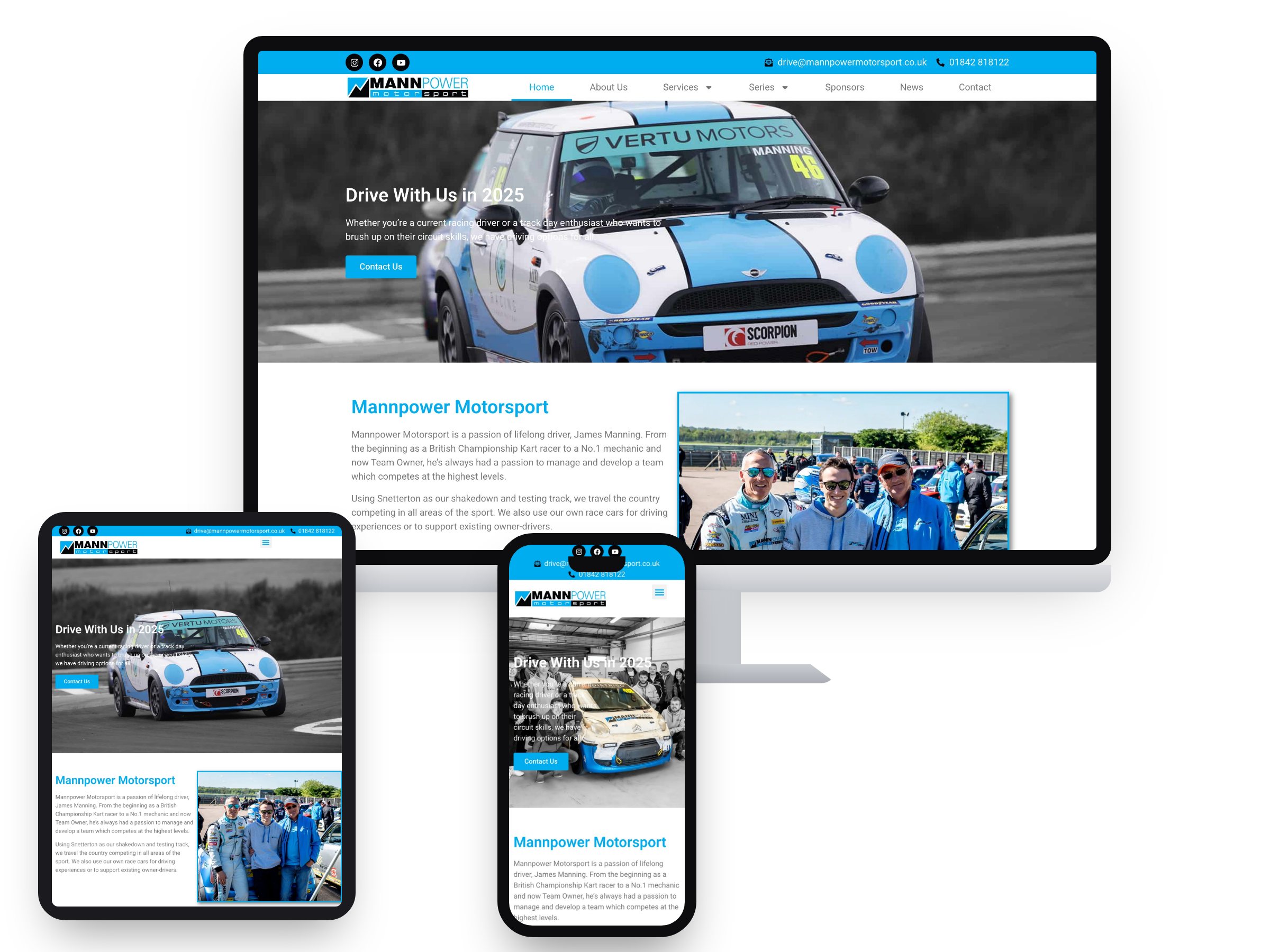 Mannpower Motorsport — Web Design by Xpose